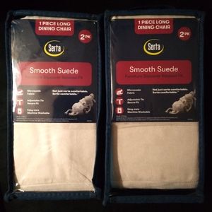 🆕️NWT Set of 4 - Serta Smooth Suede Chair Covers
